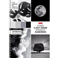 Тетрадь А4 80л клетка "Калейдоскоп Моментов" на спирали 4 дизайна 083174