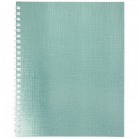 Тетрадь А5 48л клетка мята бумвинил металлик на спирали 48Т5бвВ1гр/066853