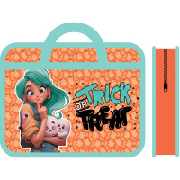 Папка с ручками 33х26х7,5см "Девочка с привидением" пластик ПМ-А4-25