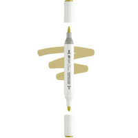 Маркер акриловый двусторонний "Сонет" умбра жжёная, пулевидный наконечник/кисть 273-Y345