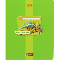 Тетрадь А5 48л клетка Биология "Яркая цветная" на скобе выборочный лак 084545