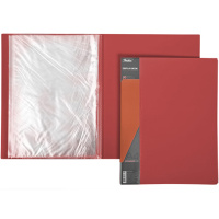 Папка 20 вкладышей "Standard" А4 пластик 0,60мм красная 20AV4_00115/038456