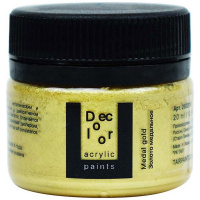 Краска акриловая 20мл "Деколор" золото медальное 2603116