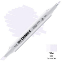 Маркер спиртовой двухсторонний "Sketchmarker" сиреневое море SM-V14