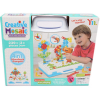 Конструктор-мозаика 239дет., с шуруповертом и ключом, в чемодане, пластик 2003733/YM002