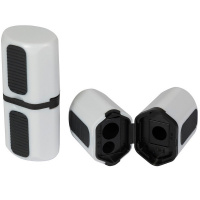 Точилка 3 отв. "Sketch&Art" 36х76х27мм с двумя контейнерами, пластик, прозрачная 35-0051