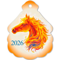 Магнит Златогривая лошадь 6,5х6,8см магнитный винил 9731