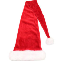 Колпак Деда Мороза 30х70см красный с мехом Y10022-24