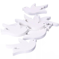 Заготовка д/декор. "Голубь" 8*6см 4 шт/уп. дерево Y4904-17