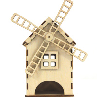 Заготовка для декорирования "Чайный домик Мельница" 9,5х10х15см, фанера 3мм