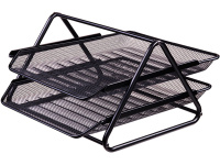 Набор из 2-х лотков горизонтальных сетчатых 35х27,4х18,5см металл черный Е9183