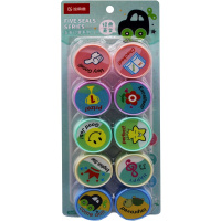 Набор штампов 10шт диаметр 2,5см "English" DJ03-0025