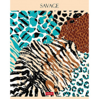 Тетрадь А5 96л линия "Savage" на скобе тиснение 5 дизайнов 96Т5тВ2/068377