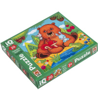 Пазлы 20 эл. "IQ. Добрый мишка" макси 2+ 978-5-8112-7194-8
