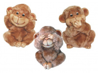 Сувенир Обезьяна 16*12см меховой 3 вида Y2496-15