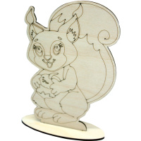 Заготовка для декорирования "Белочка" 16,5х11см фанера 3мм 550017