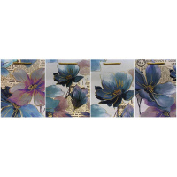 Пакет подарочный "Цветы" 31х42х12см 4 вида QZ5302