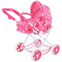 Коляска для куклы 64х39х58см лежачая/сидячая, металл (корзинка, люлька) IT107096