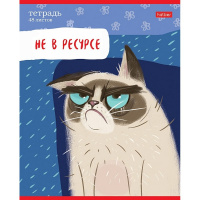 Тетрадь А5 48л линия "Кот-обормот" на скобе 5 дизайнов 080206