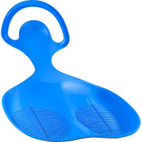 Санки-ледянки 39х57см с ручкой, на кнопке, пластик, ассорти ЛДБК