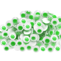 Декоративные элементы глазки подвижные д.7мм, 100шт зеленые Y4331-16
