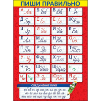 Плакат "Пиши правильно" 440х596мм 0800866