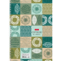 Тетрадь А4 80л клетка "Скандинавские узоры" жесткая подложка на гребне 4 дизайна 80Т4тВ1гр/066226