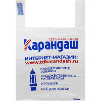 Пакет "майка" с печатью 400*600*0,023мм "Карандаш"