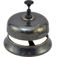 Звонок настольный "Секретарский" 9,5х9,5см антик, латунь AL-82-495-ANT