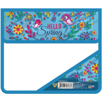 Папка на липучке А5 230х190х90мм "Весенние птички" 2 отделения, пластик ПМ-А5-36