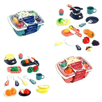 Набор посуды и овощей в чемодане 25х18,5х14см пластик 2082343/848-225