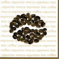 Салфетка 33х33мм 1шт Кофе, фон бел. SDOG000501