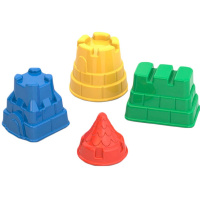 Формочки "Башенки" 4 шт. 11х9х5см пластик, в сетке 431694H