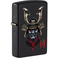 Зажигалка "Samurai Helmet Design" 38x13x57мм  латунь/сталь, чёрная, матовая 49259/59783