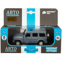 Машина "Mercedes-Benz G350d" серая, инерционная, металл 17,5см (свет, звук, откр.двери) JB1251222