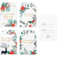 Набор бирок для подарков 4шт. "Счастливого Нового года" 6,5х9,5см картон GPST-02/08