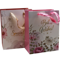 Пакет подарочный "Цветы для тебя" 18х23х10см 4 цвета 11546-24