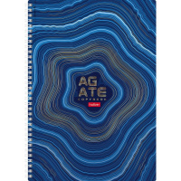 Тетрадь А4 80л клетка "Agate" на гребне 3D фольга 3D лак матовая ламинация 2 дизайна 068317
