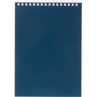 Блокнот А5 60л "SoloMatte. Сапфир" клетка, на спирали, ламинация Soft-touch 092892