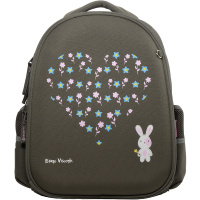 Рюкзак "Зефирный зайка" 30х38х20см, 1000гр, 2 отделения, 2 кармана, темно-серый 12-001-095/06