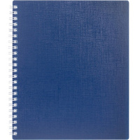 Тетрадь А5 80л клетка "Canvas. Синяя" на спирали пластиковая обложка 081639