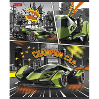 Тетрадь А5 48л клетка "Авто чемпион" на скобе 5 дизайнов 080197