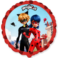 Шар возд. Круг Леди Баг и Супер Кот 18"/45см с клапаном, фольга И-476/2302660