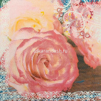 Набор салфеток для декупажа 33х33мм 20шт Цветы Y6786-18