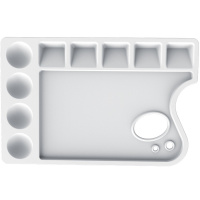 Палитра 23,8х15,5см прямоугольная с кюветами 9 ячеек пластик №4 29С 1729-08