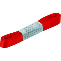 Лента упаковочная атласная 1,2см х 5,4м красная №065 AL-12P