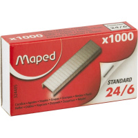 Скобы №24/6 1000шт. оцинкованные, в картонной коробке 324405