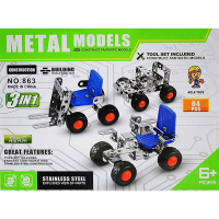 Конструктор металлический "Погрузчик" 3 в 1, 84 детали 863/Y7347-18