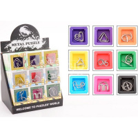 Головоломка металлическая 7,5х7,5см 9 видов EPP35