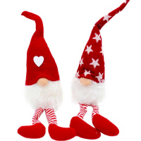 Сувенир "Гном" 36см текстиль, красный, 2 вида 181-0381